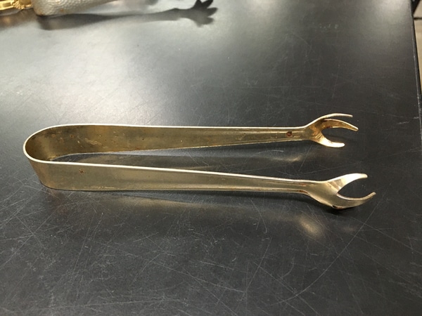 Brass ice tongs
