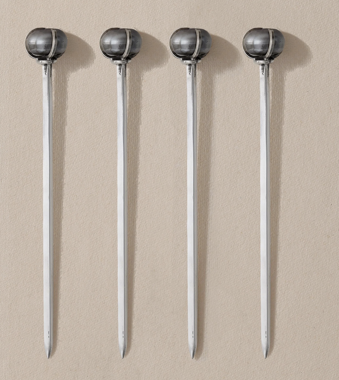 Silver ball-top cocktail picks