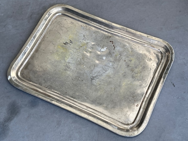 Vintage silver rectangular tray